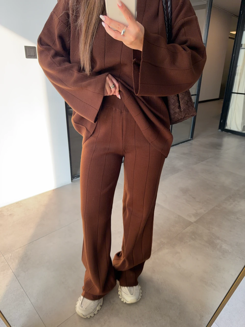 POLO YAKA İNCE ÇİZGİLİ TRİKO TAKIM