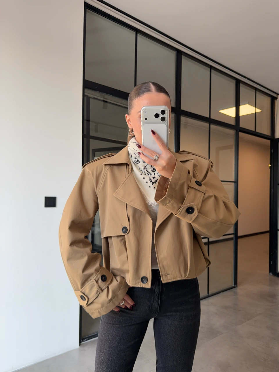 VATKALI CAMEL BALON TRENÇKOT