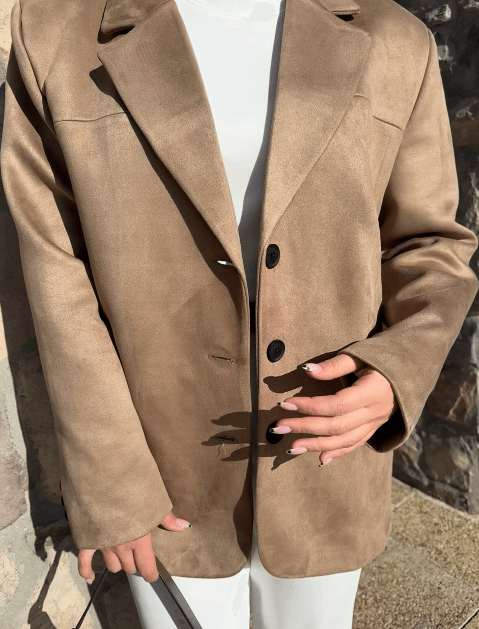 PREMİUM VİZON SÜET BLAZER CEKET