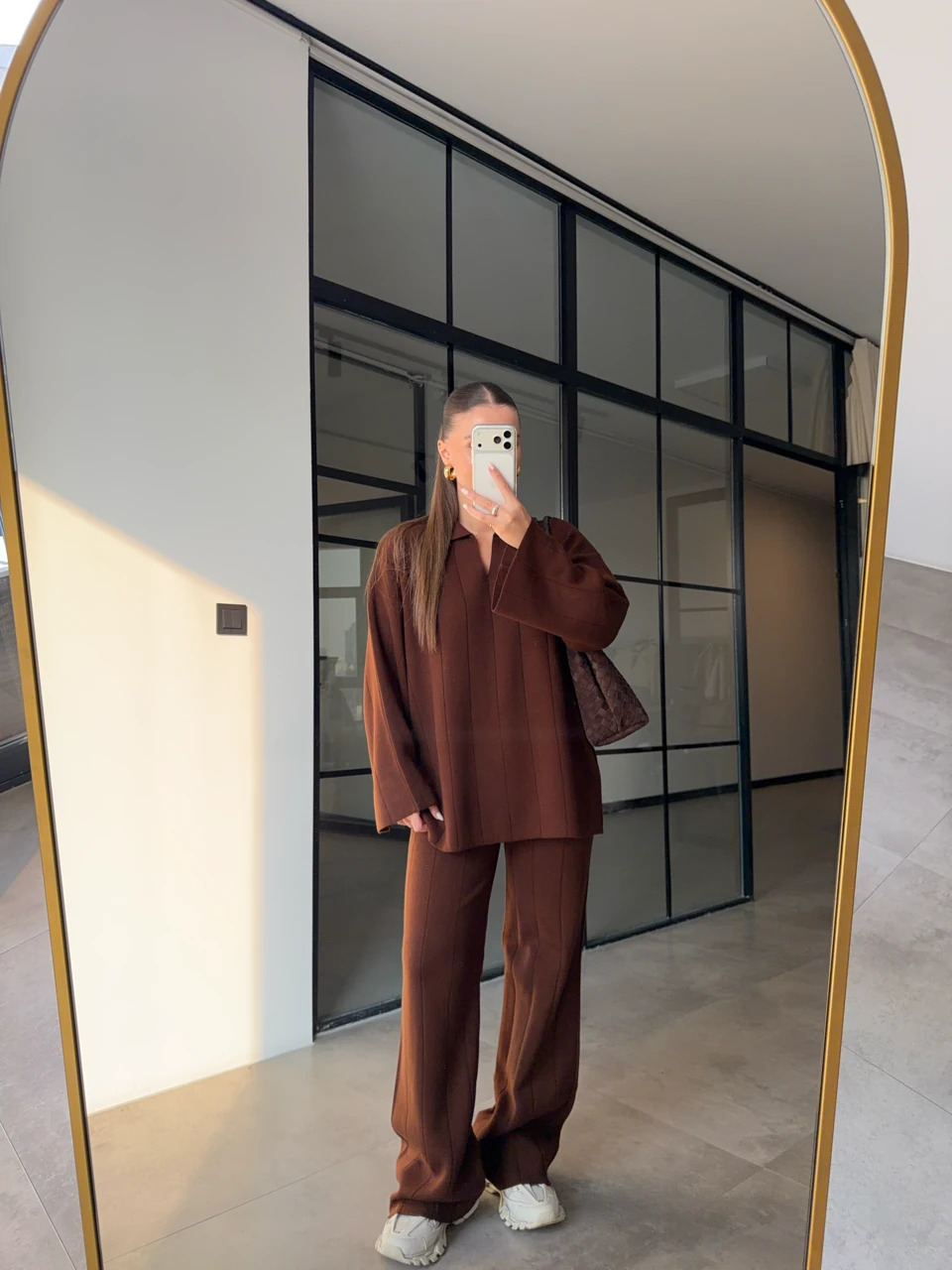 POLO YAKA İNCE ÇİZGİLİ TRİKO TAKIM