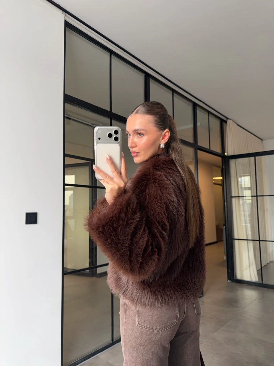 KESİK PAÇA KAHVE YIKAMALI JEAN