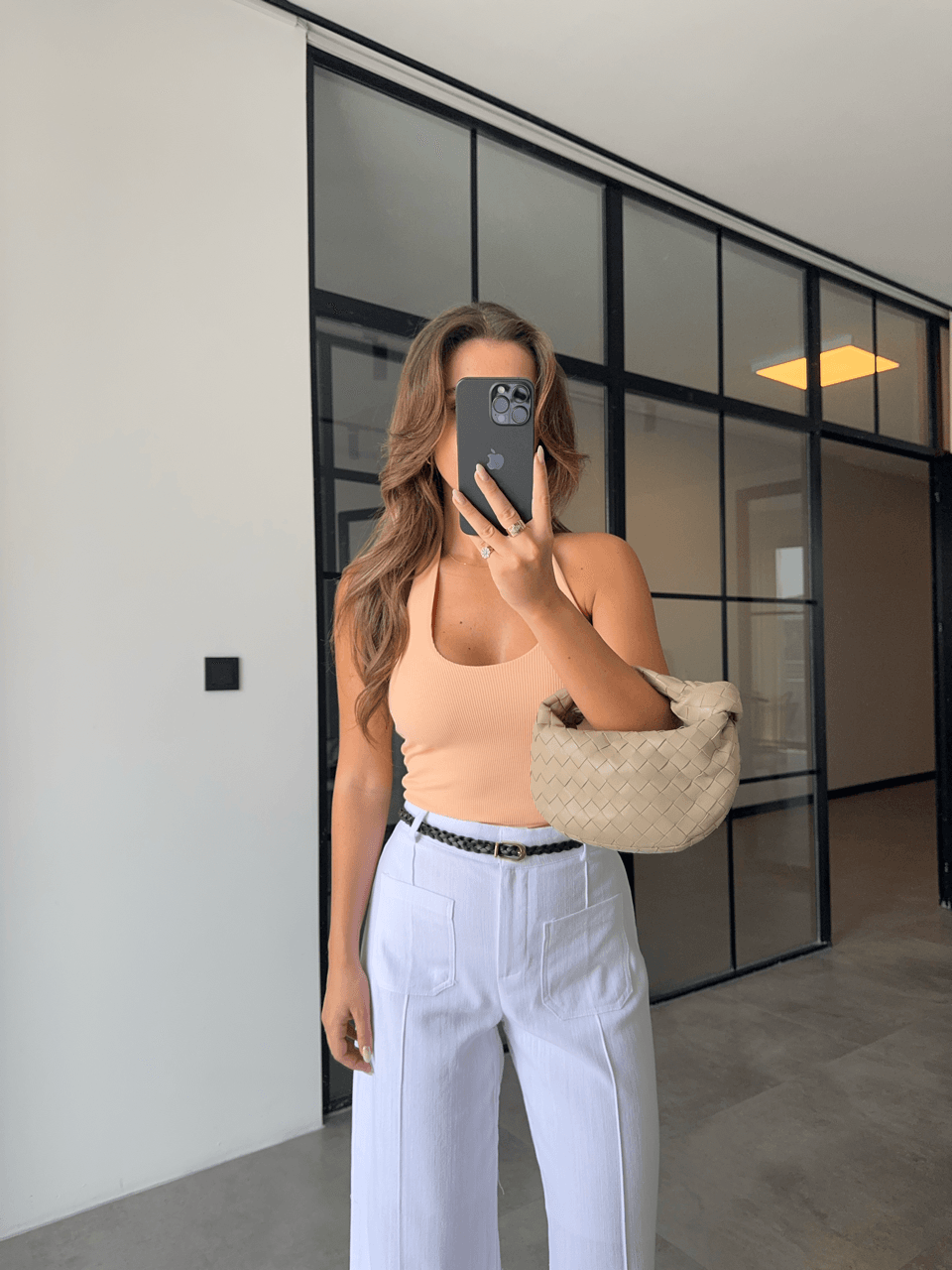 BOYUNDAN GEÇMELİ FİTİLLİ TURUNCU BLUZ