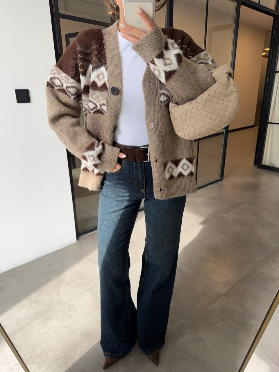 LİKRALI KOYU MAVİ WİDE LEG CLARA JEAN