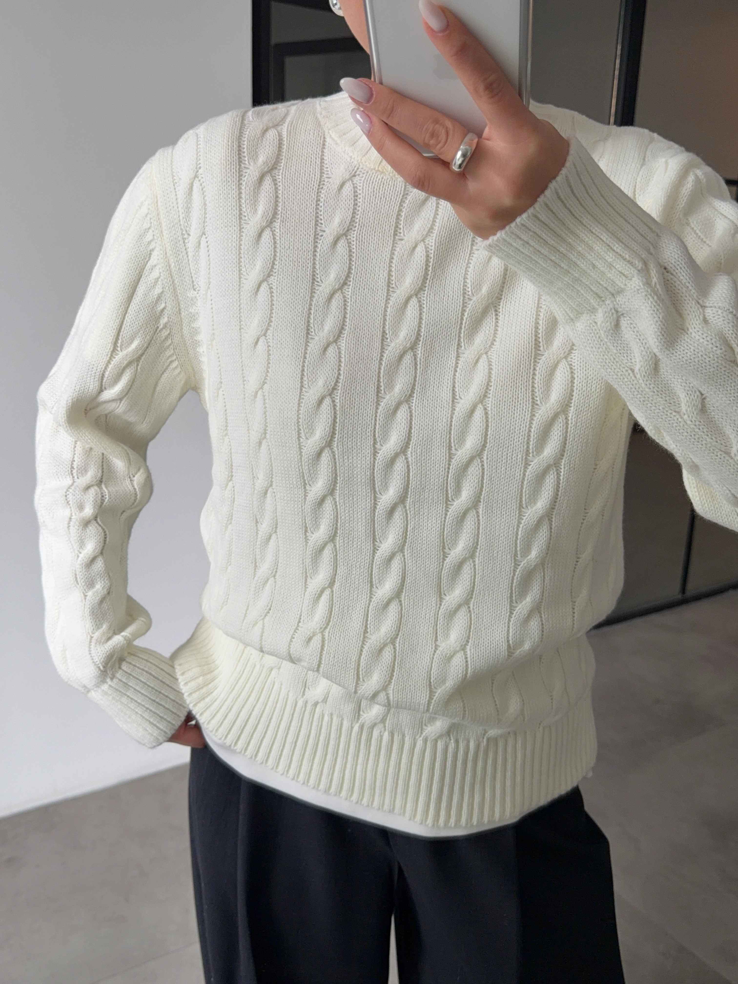 SAÇ ÖRGÜ EKRU TRİKO KAZAK