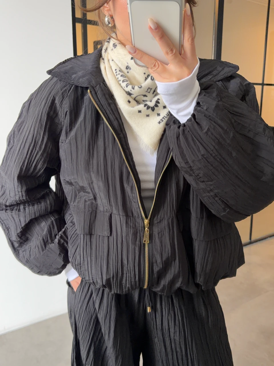 ŞİŞME MONT PAÇA DÜĞMELİ PANTOLON TAKIM