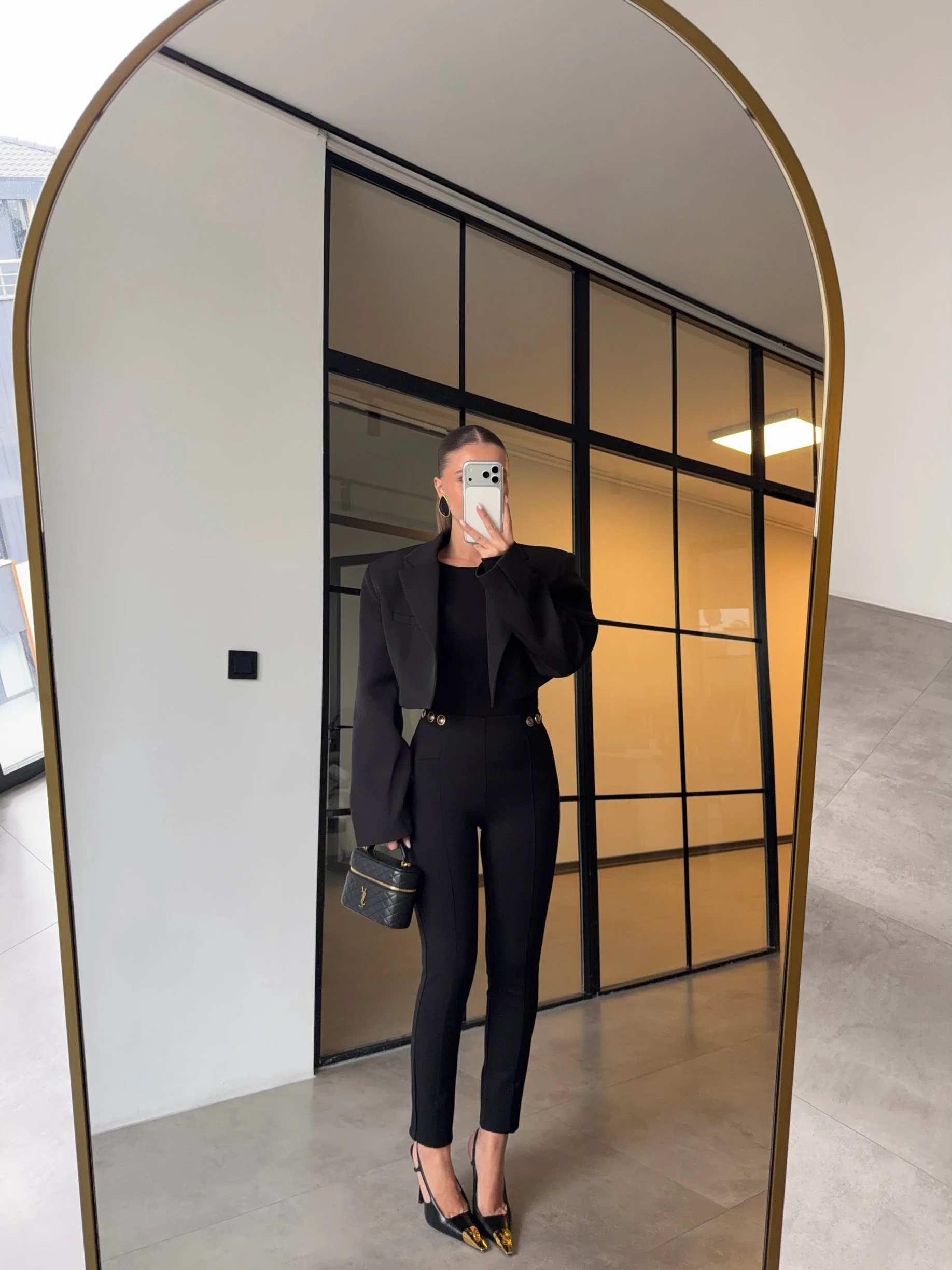 GOLD DÜĞME DETAYLI ÇIMALI ÇELİK TAYT PANTOLON