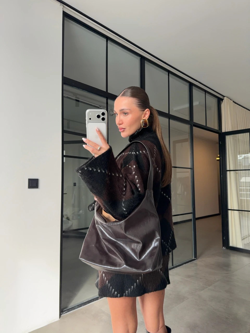 BAKLAVA DESEN ŞARDONLU DİK YAKA KAZAK ETEK TAKIM(ÖN SİPARİŞ ÜRÜNÜDÜR TAHMİNİ KARGOYA TESLİM TARİHİ 11 KASIM)