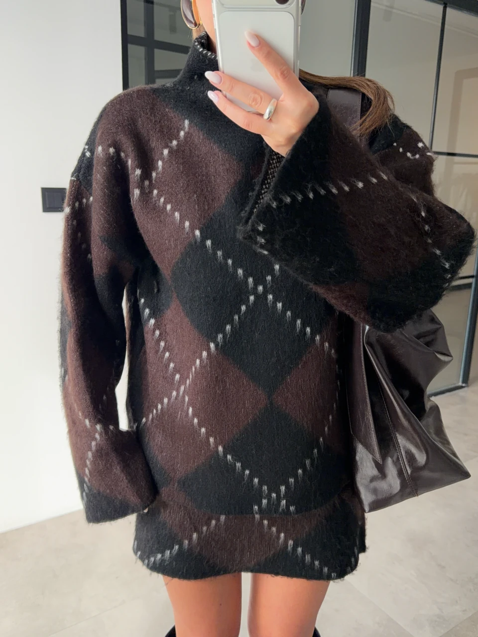 BAKLAVA DESEN ŞARDONLU DİK YAKA KAZAK ETEK TAKIM(ÖN SİPARİŞ ÜRÜNÜDÜR TAHMİNİ KARGOYA TESLİM TARİHİ 11 KASIM)