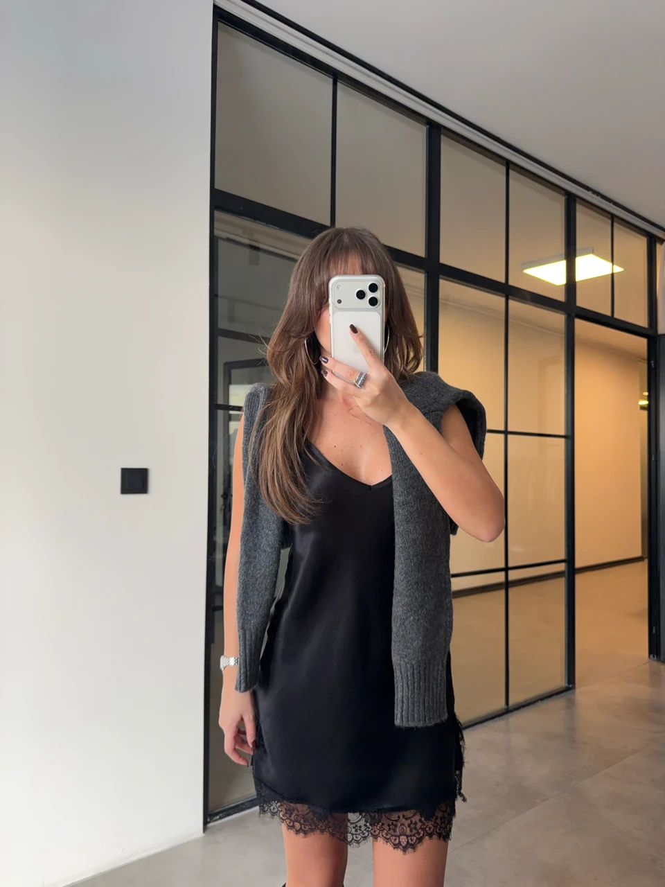 ASKILI SATEN BLUZ KAZAK İKİLİ TAKIM