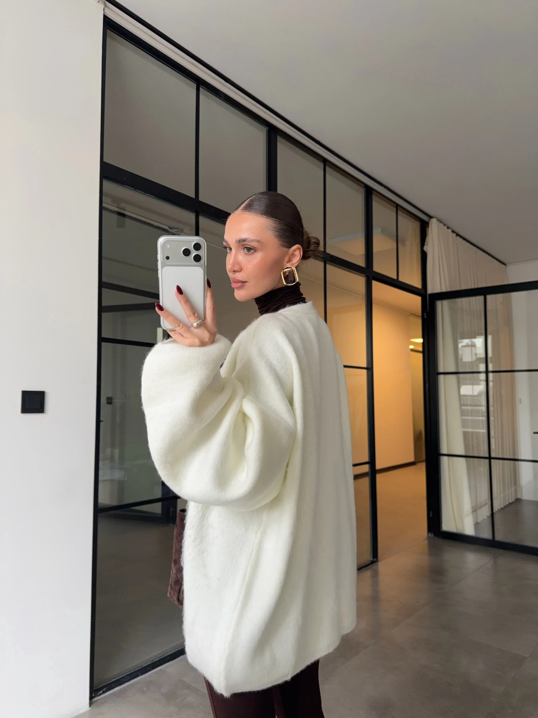 BALON KOL ŞARDONLU EKRU HIRKA