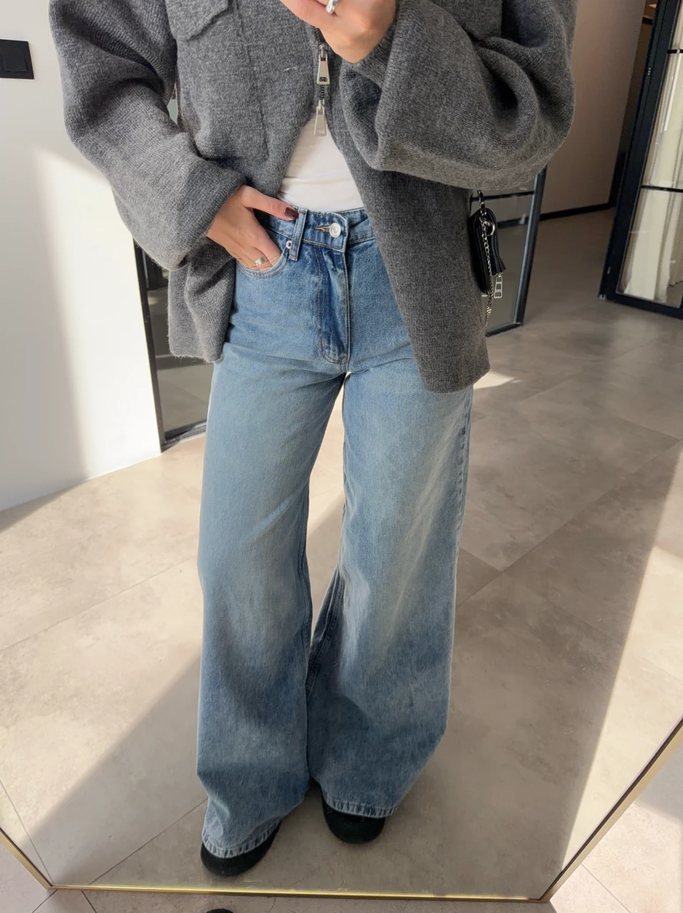 GENİŞ PAÇA BUZ MAVİ MARİA JEAN