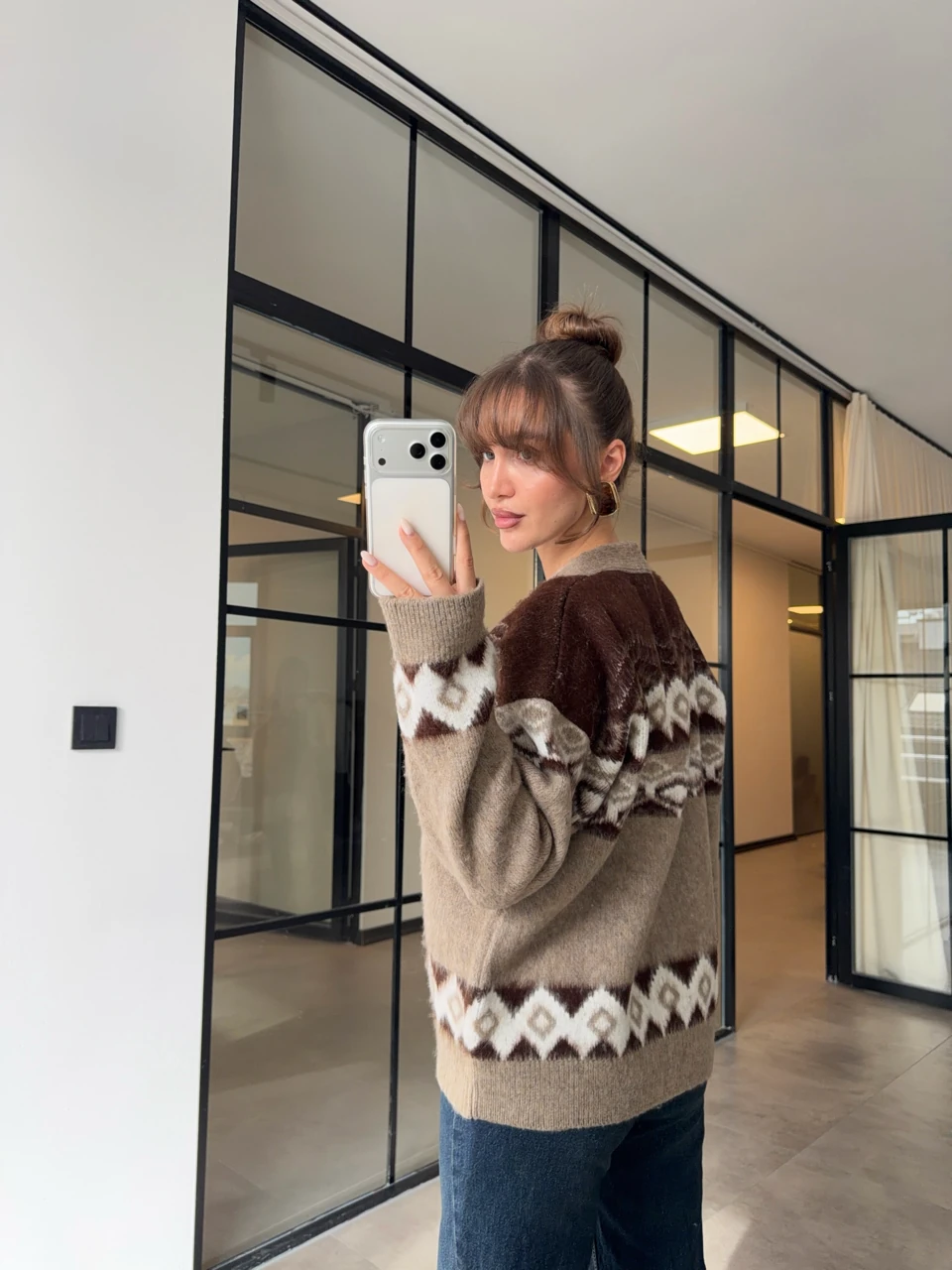 DESENLİ ŞARDONLU HIRKA