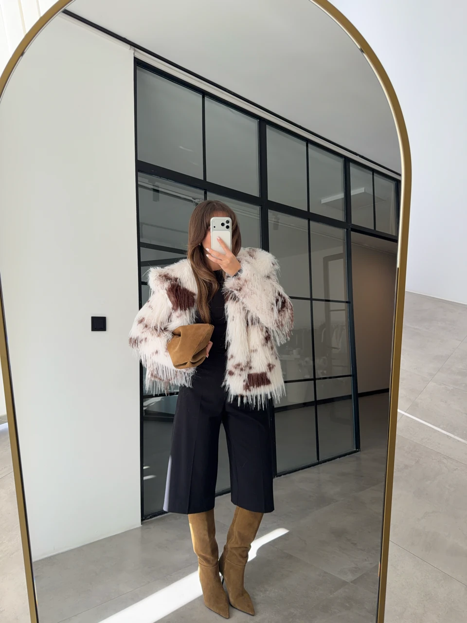 KAHVERENGİ DESENLİ KÜRK