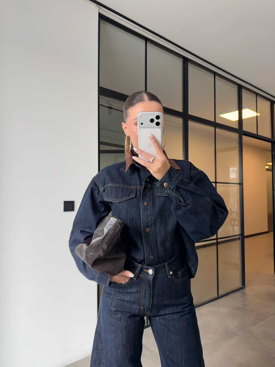 KOYU MAVİ SLOUCHY DENİM PANTOLON