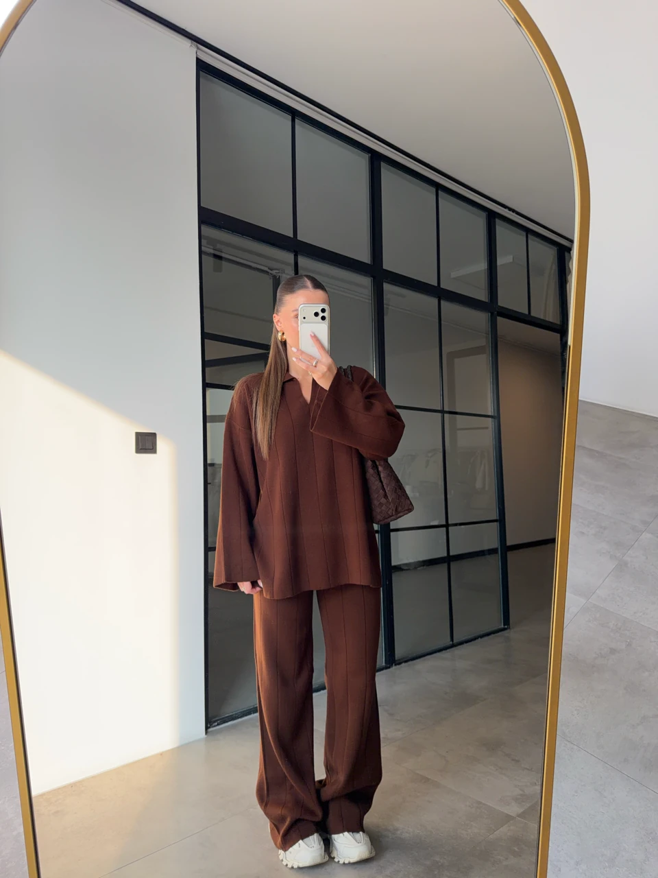 POLO YAKA İNCE ÇİZGİLİ TRİKO TAKIM