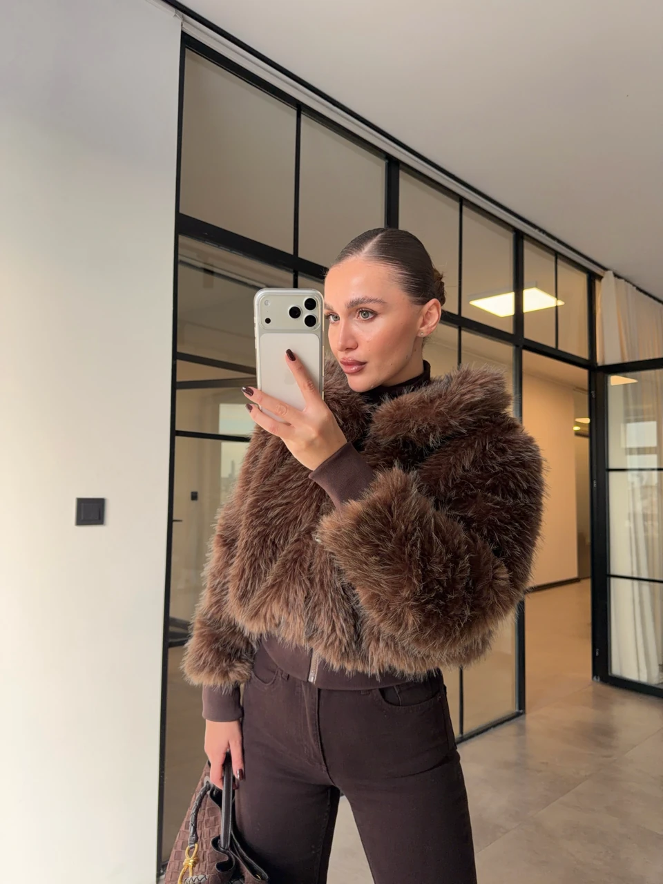 KIRÇILLI CROP KÜRK