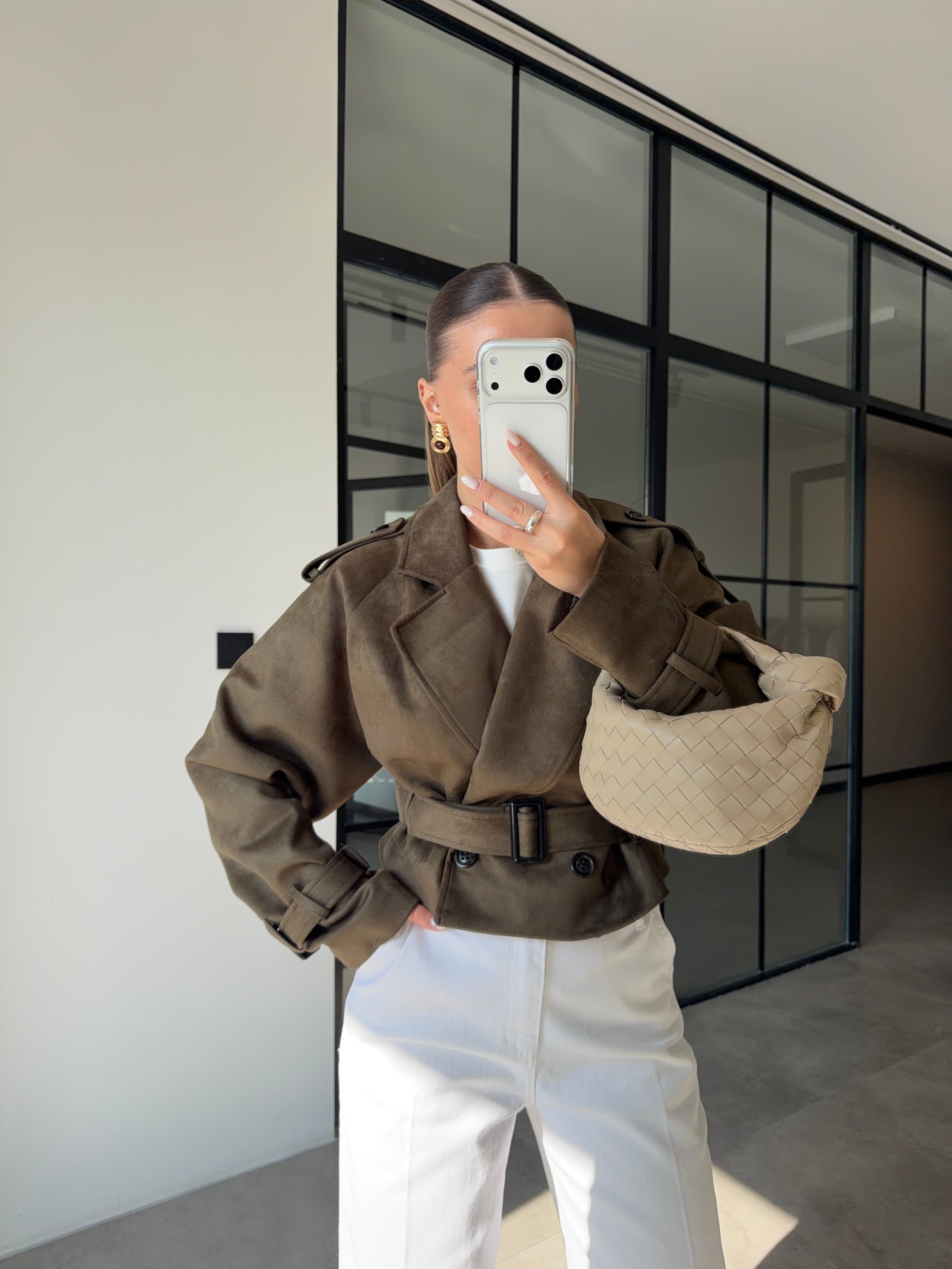 HAKİ SÜET TRENÇKOT