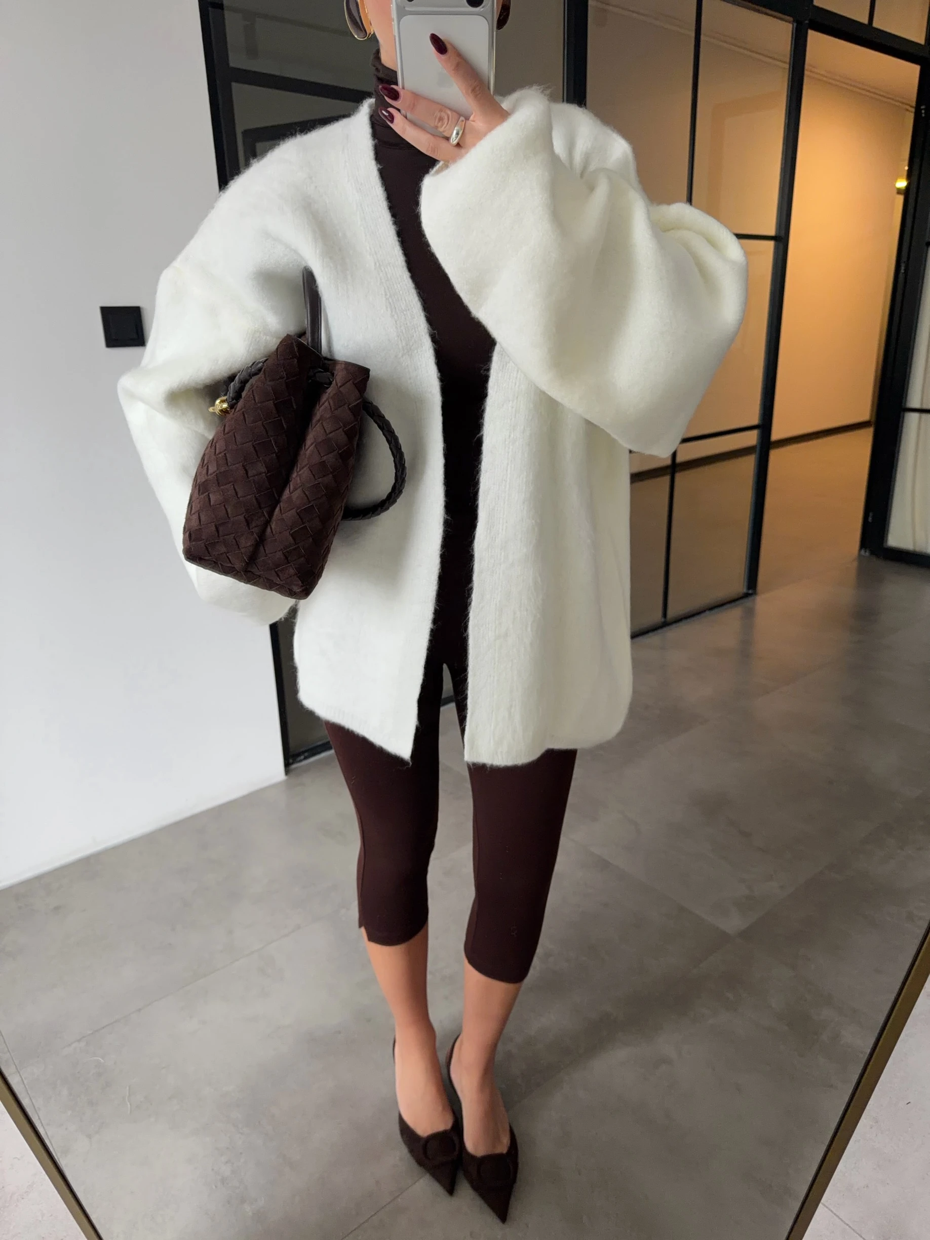 BALON KOL ŞARDONLU EKRU HIRKA