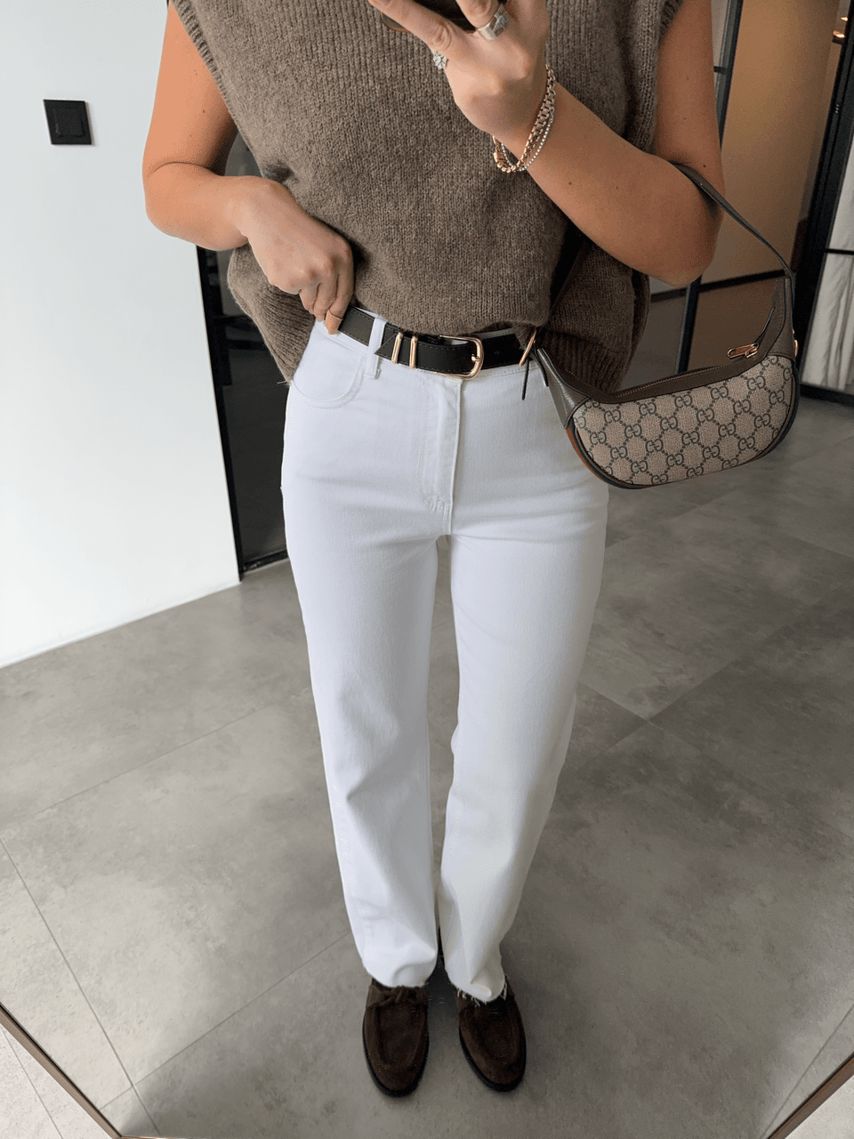 KESİK PAÇA BEYAZ STRAİGHT JEAN