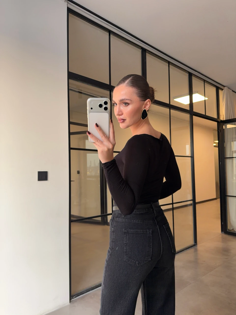 WİDE LEG FÜME LİKRALI JEAN