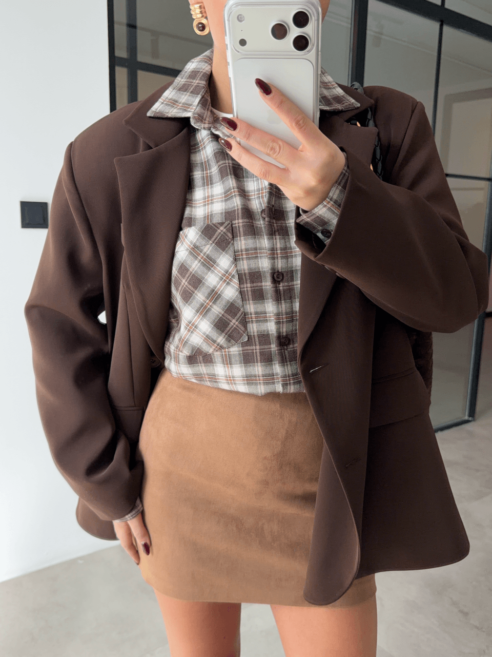 SÜET TABA MİNİ ETEK