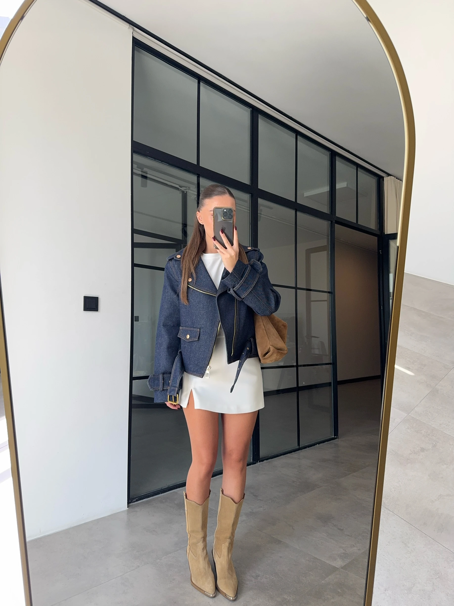 PREMİUM KEMERLİ DENİM CEKET