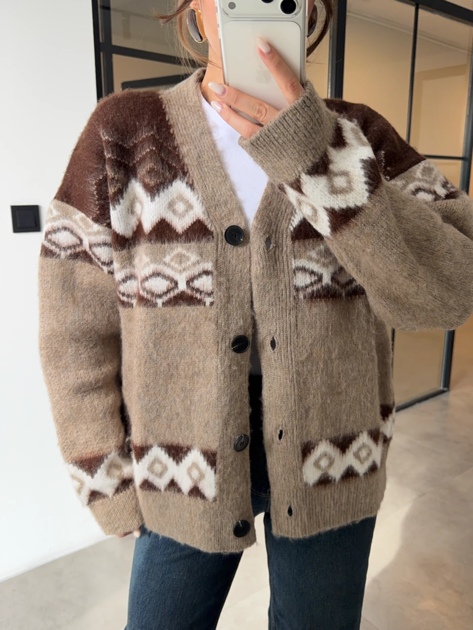 DESENLİ ŞARDONLU HIRKA