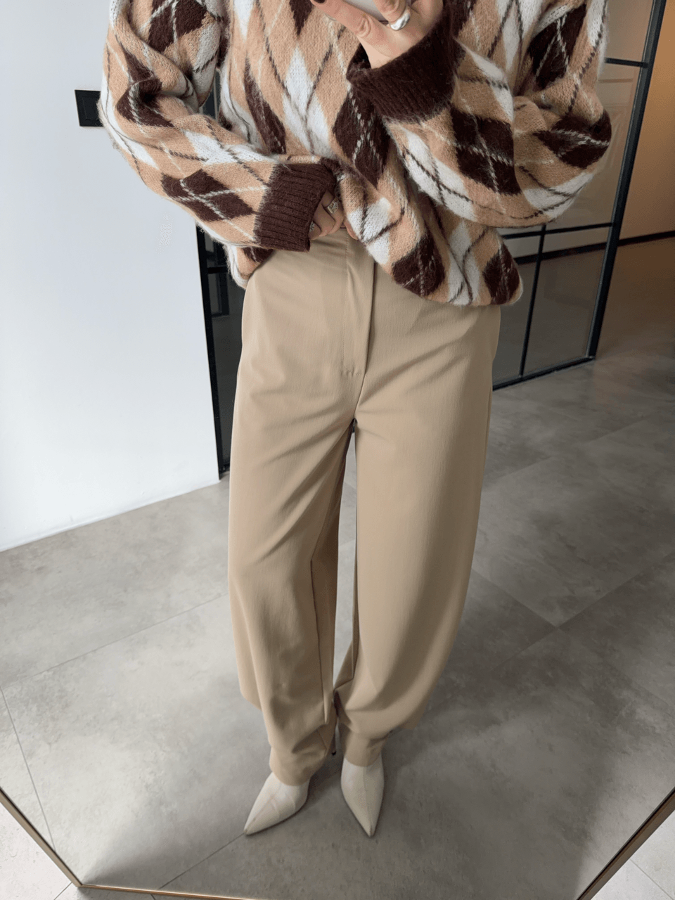 PAÇASI DÜĞME DETAYLI CAMEL PANTOLON