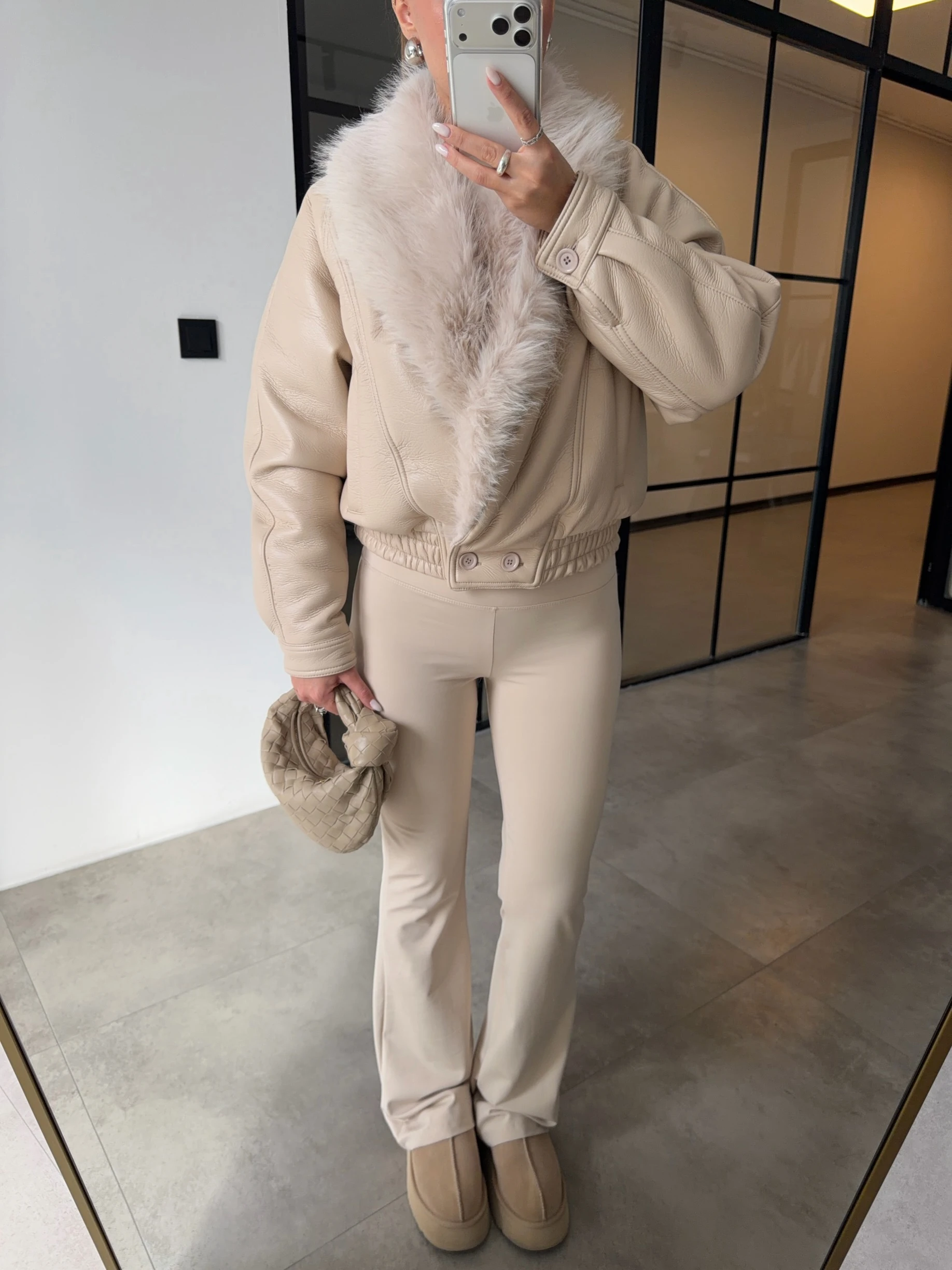 İSPANYOL PAÇA EKRU TAYT