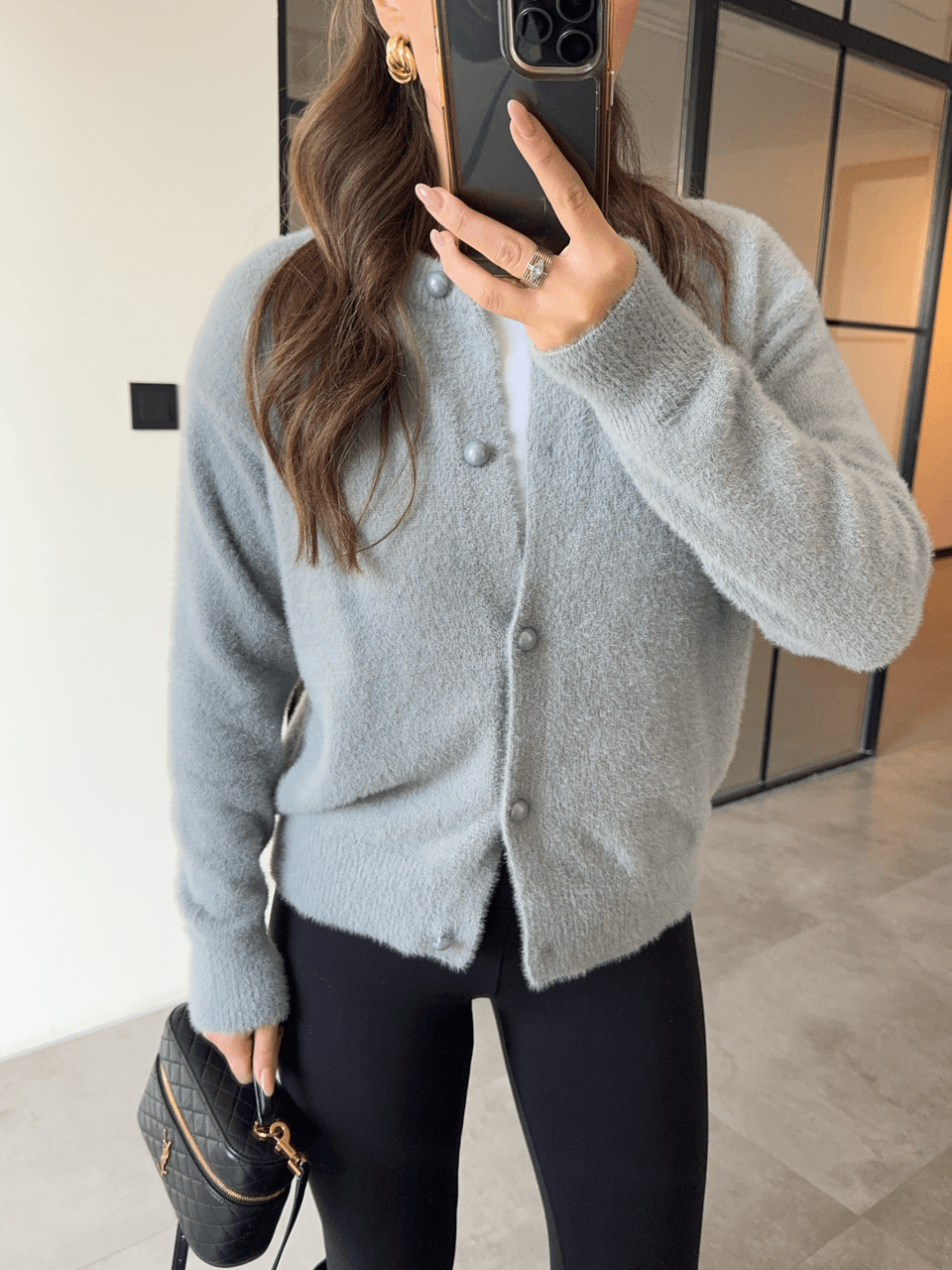 GRİ PELUŞ HIRKA