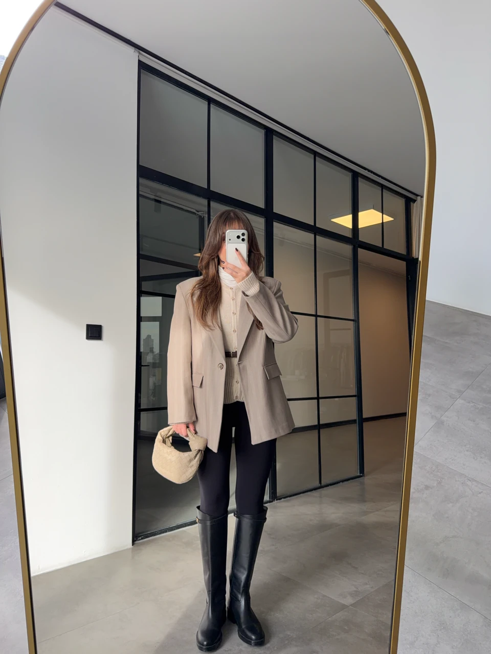 BALIKSIRTI YÜN BLAZER CEKET