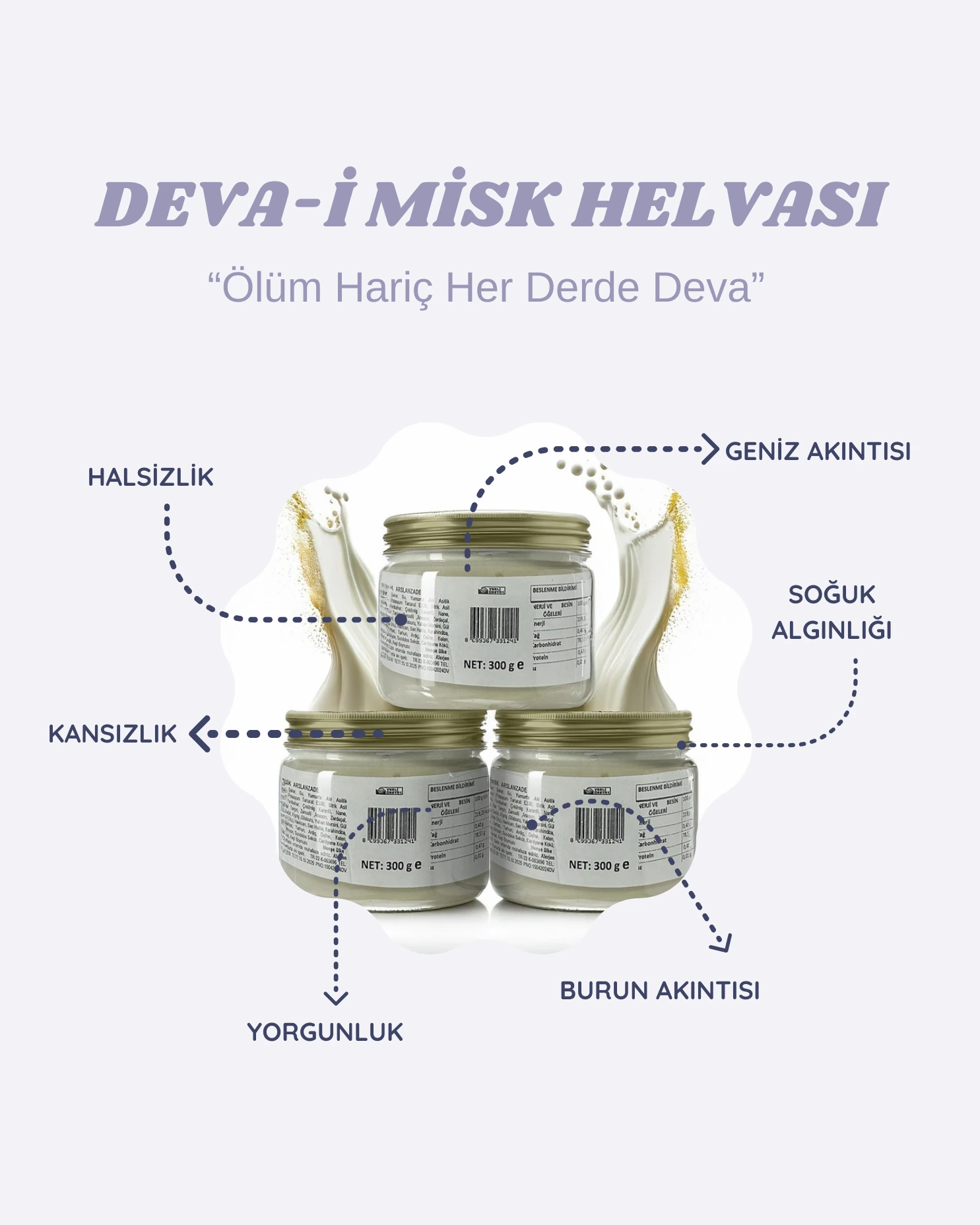 Deva-i Misk Helvası 300 g (Kavanoz)