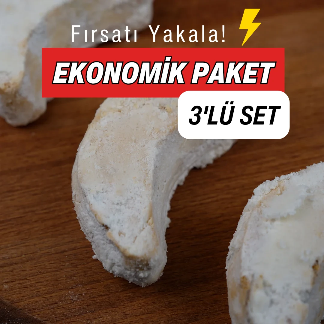 %100 Tereyağlı Ay Kesim Kavala Kurabiyesi 3x500 g