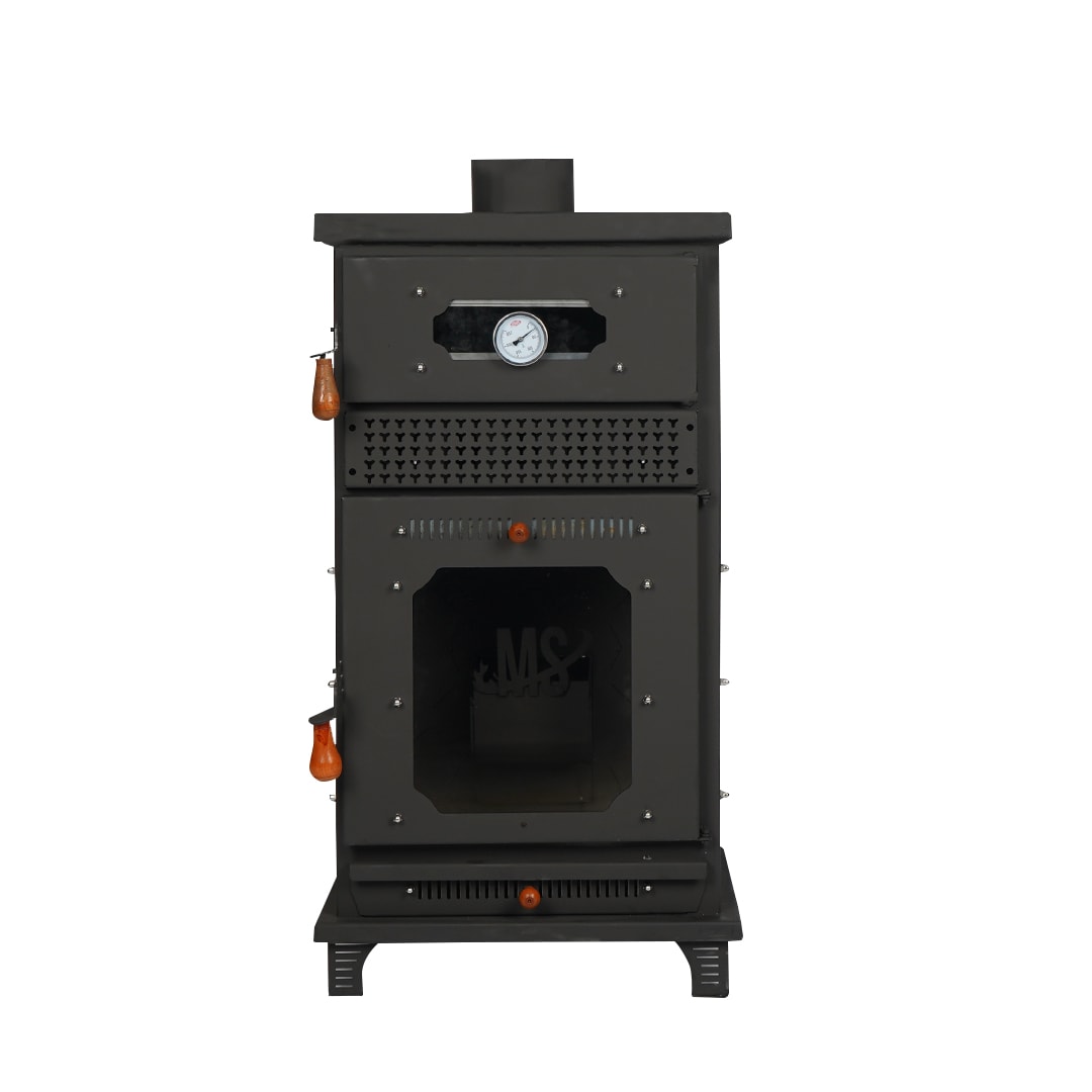 Manuel Fanlı Fırınlı Odunlu 3 Camlı Şömine Tipi Pelet Soba