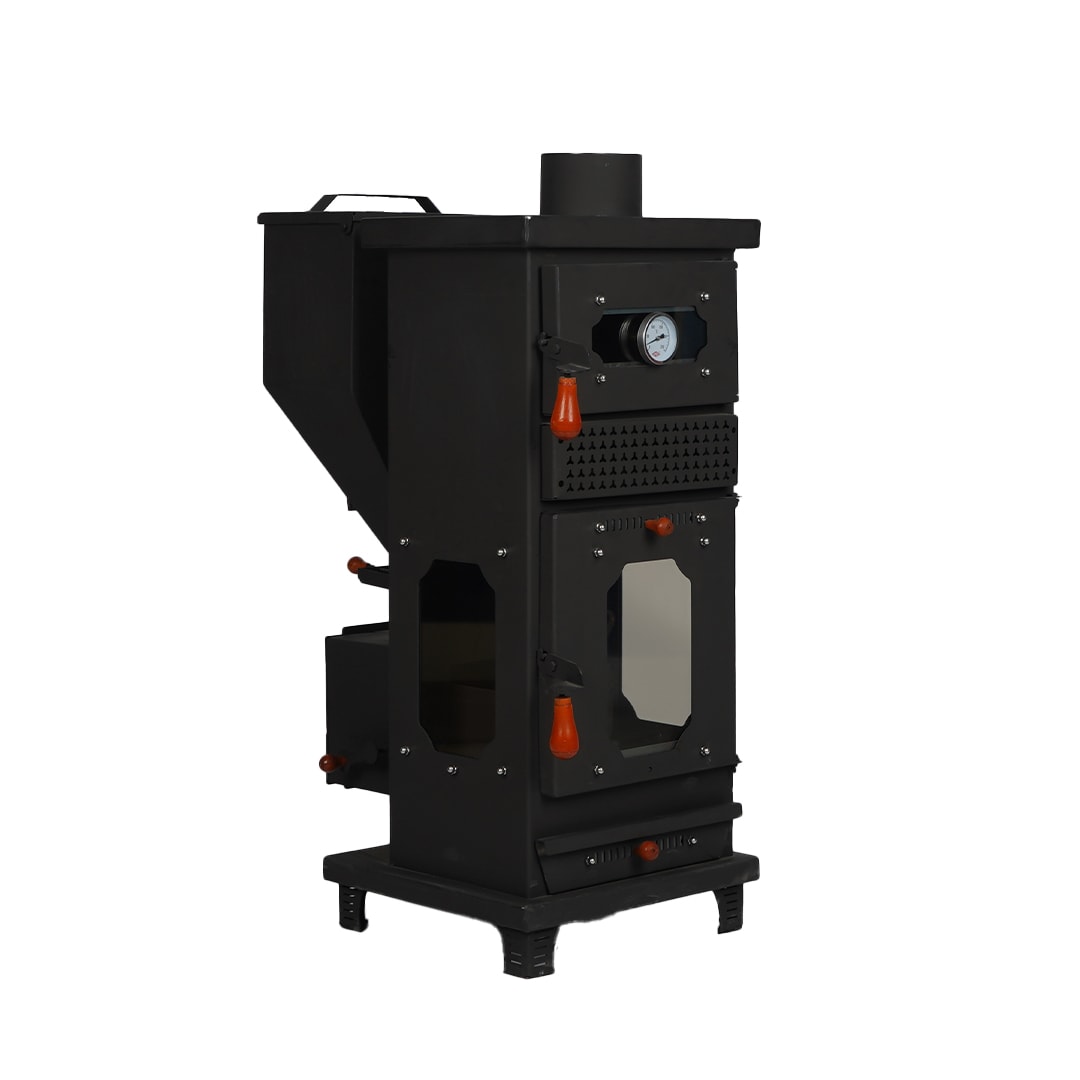 Manuel Fanlı Fırınlı 3 Camlı Pelet Soba