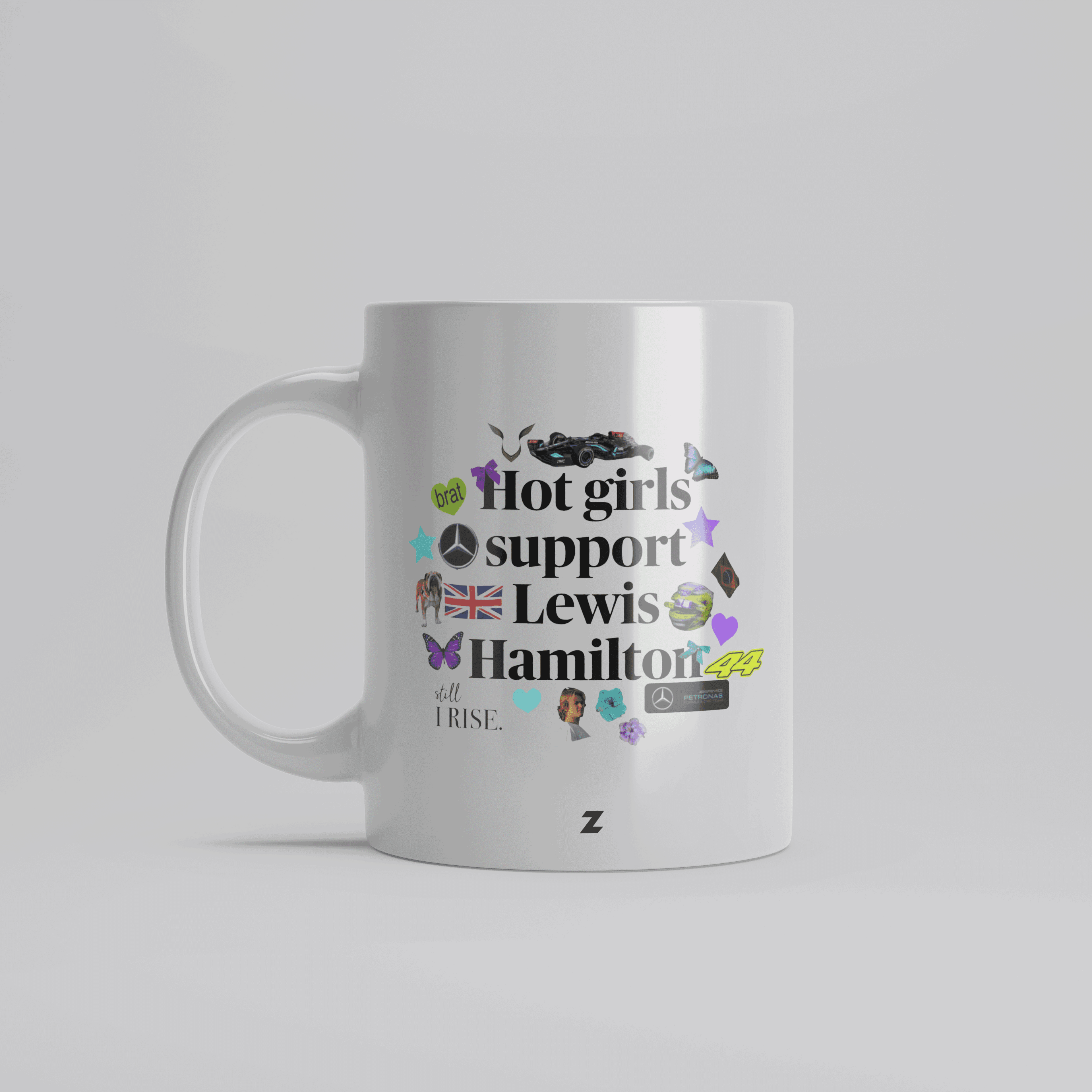 Hot Girls Support Lewis Hamilton Mug