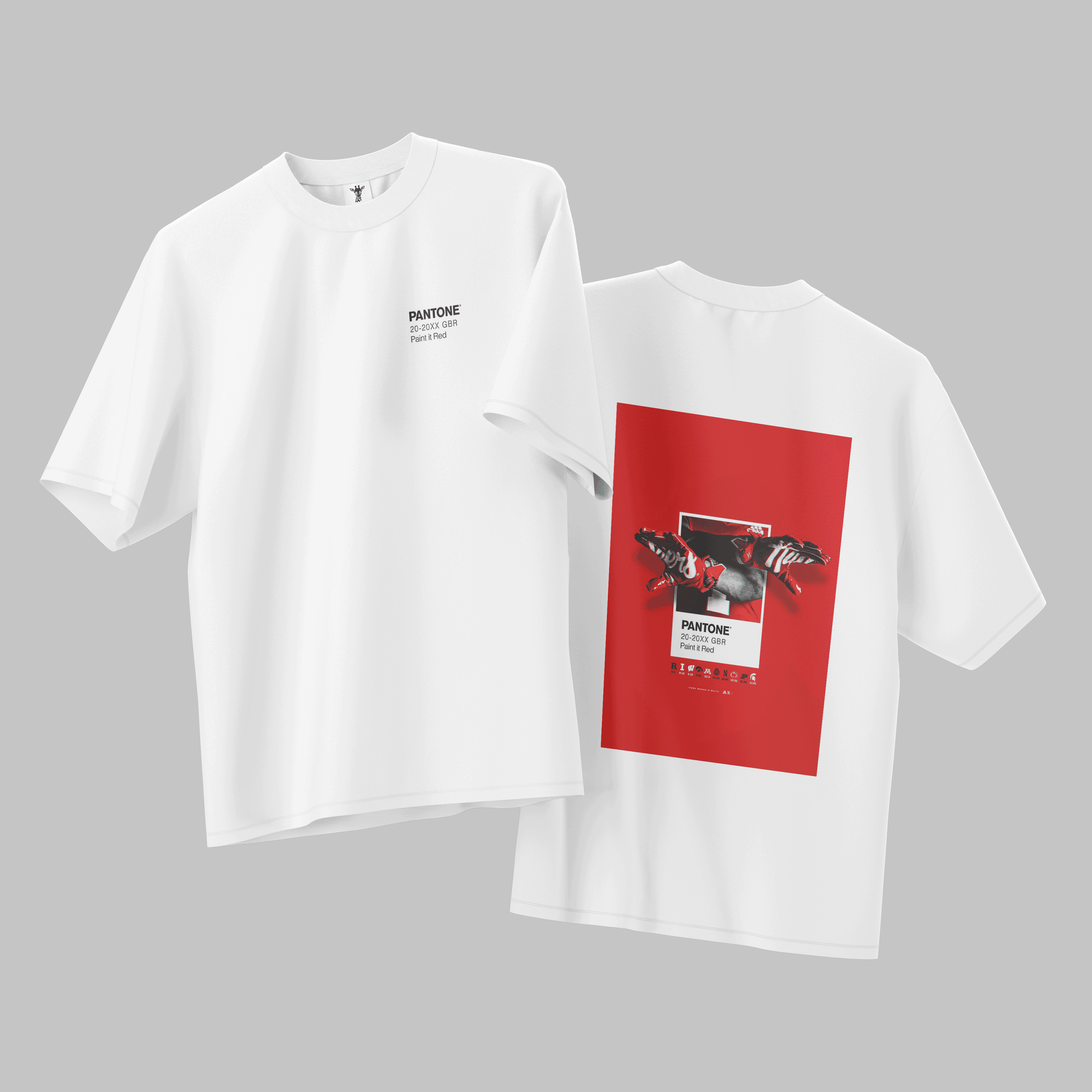 Pantone Paint İt Red Oversize Tshirt