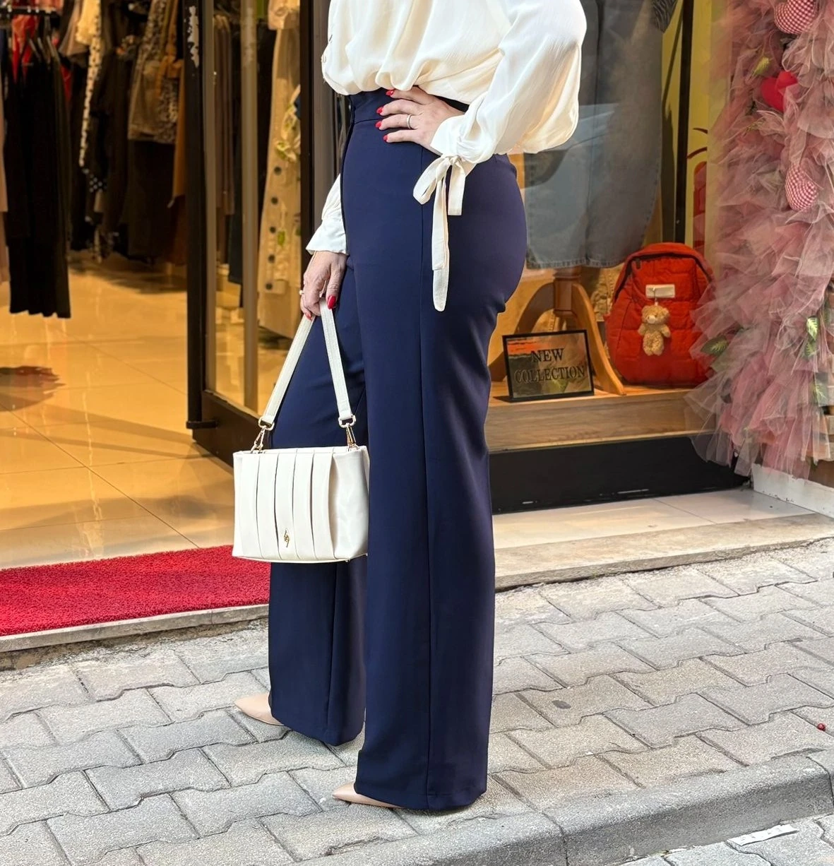 Palazzo kumaş pantolon - Laci