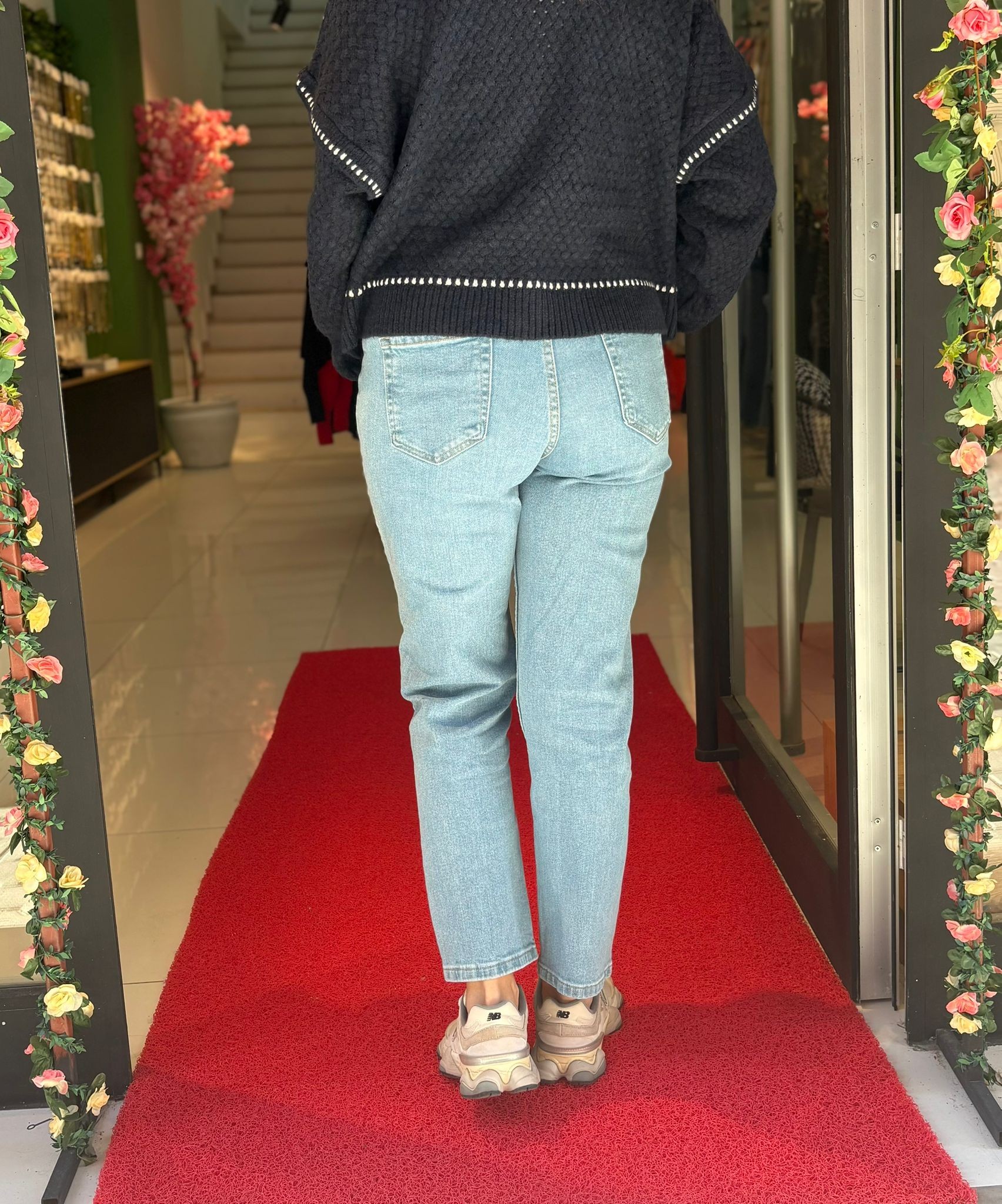 Buz mavi mom jean