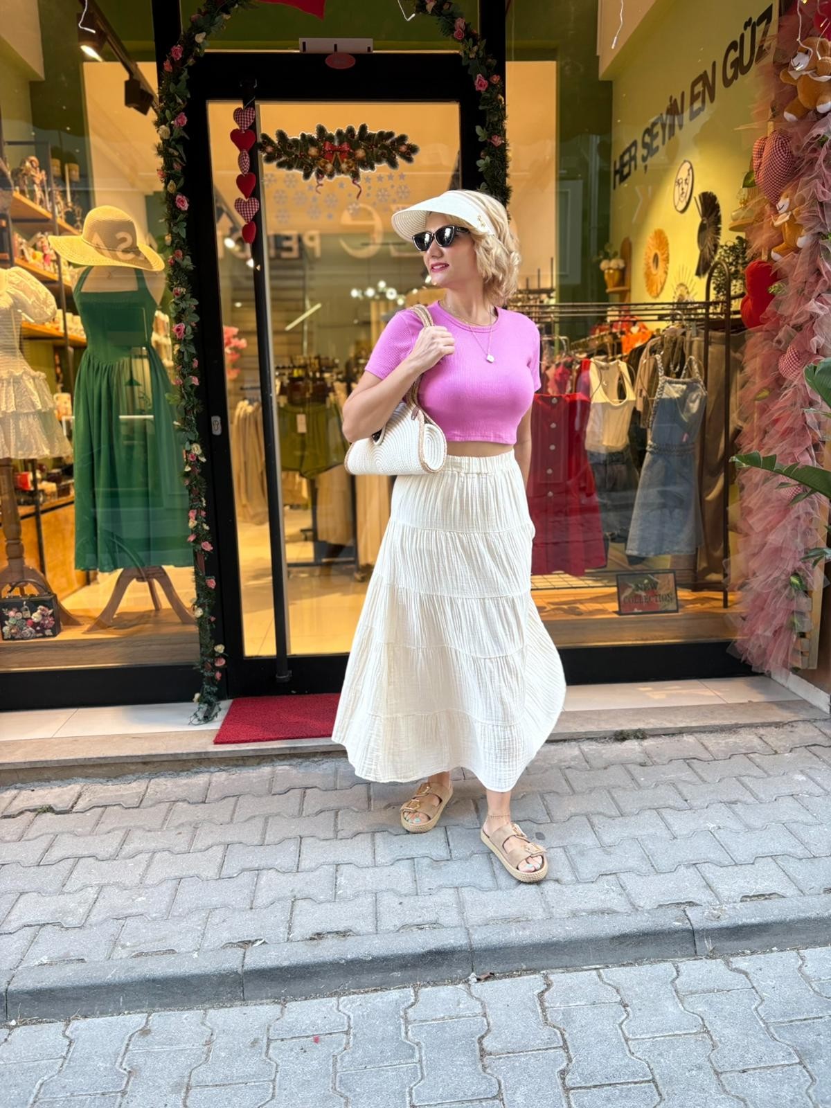 Müslin kumaş çingene etek 