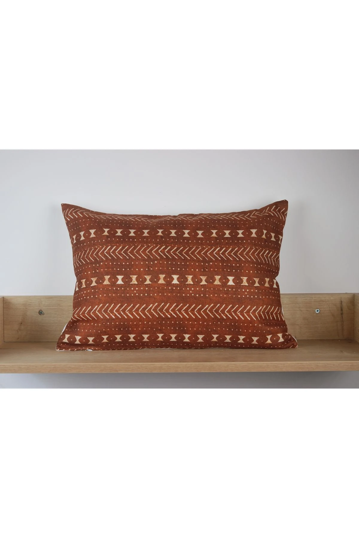 Anika Aztek Desenli Bohem Dikdörtgen Kırlent Kılıfı Taba