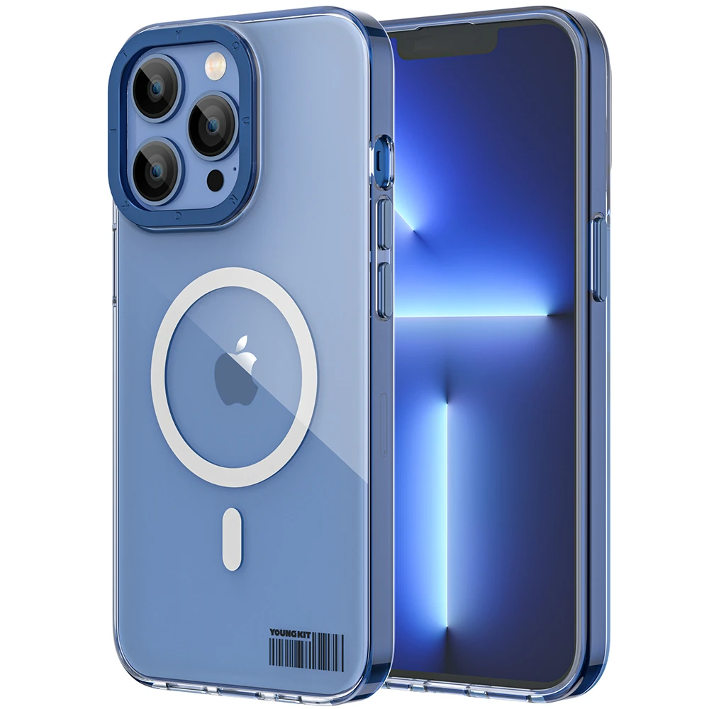 Apple iPhone 12 Pro Max Kılıf M-safe Şarj Özellikli Youngkit Coloured Glaze Serisi Kapak