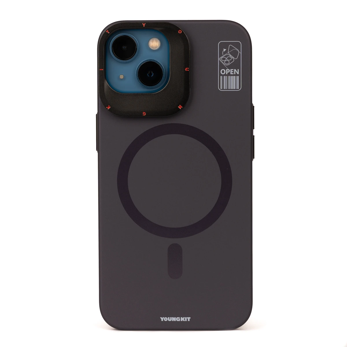 Apple iPhone 13 Kılıf M-safe Şarj Özellikli Standlı YoungKit Hermit Bracket Serisi Kapak