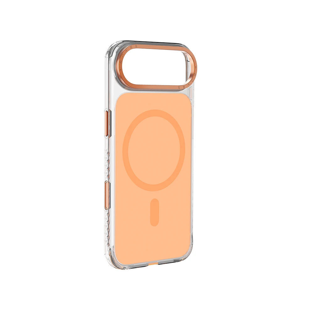 Apple iPhone 17 Air Kılıf M-safe Şarj Özellikli Metal Kamera Çerçeveli Airbag Tasarımlı Lenyes CK221 Sert PC Kapak