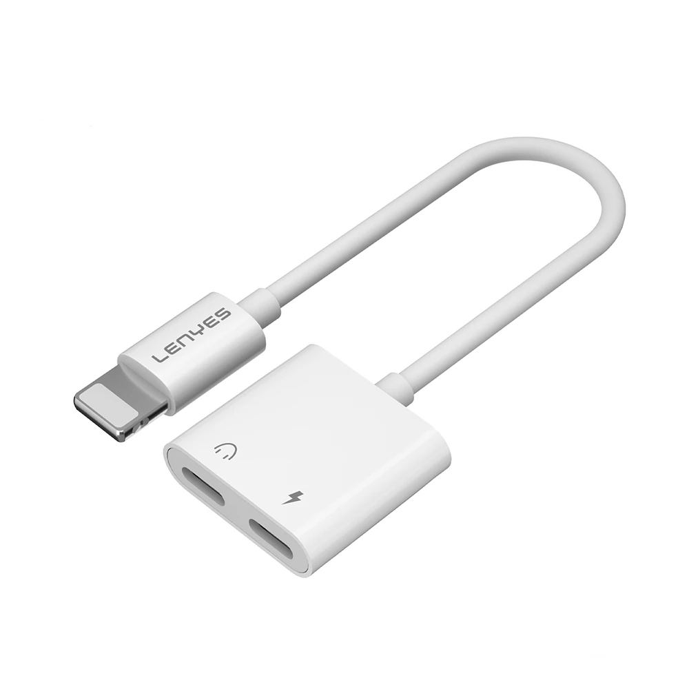 Lenyes AX92 Lightning to Lightning 2in1 Şarj ve Kulaklık Dönüştürücü Adaptör