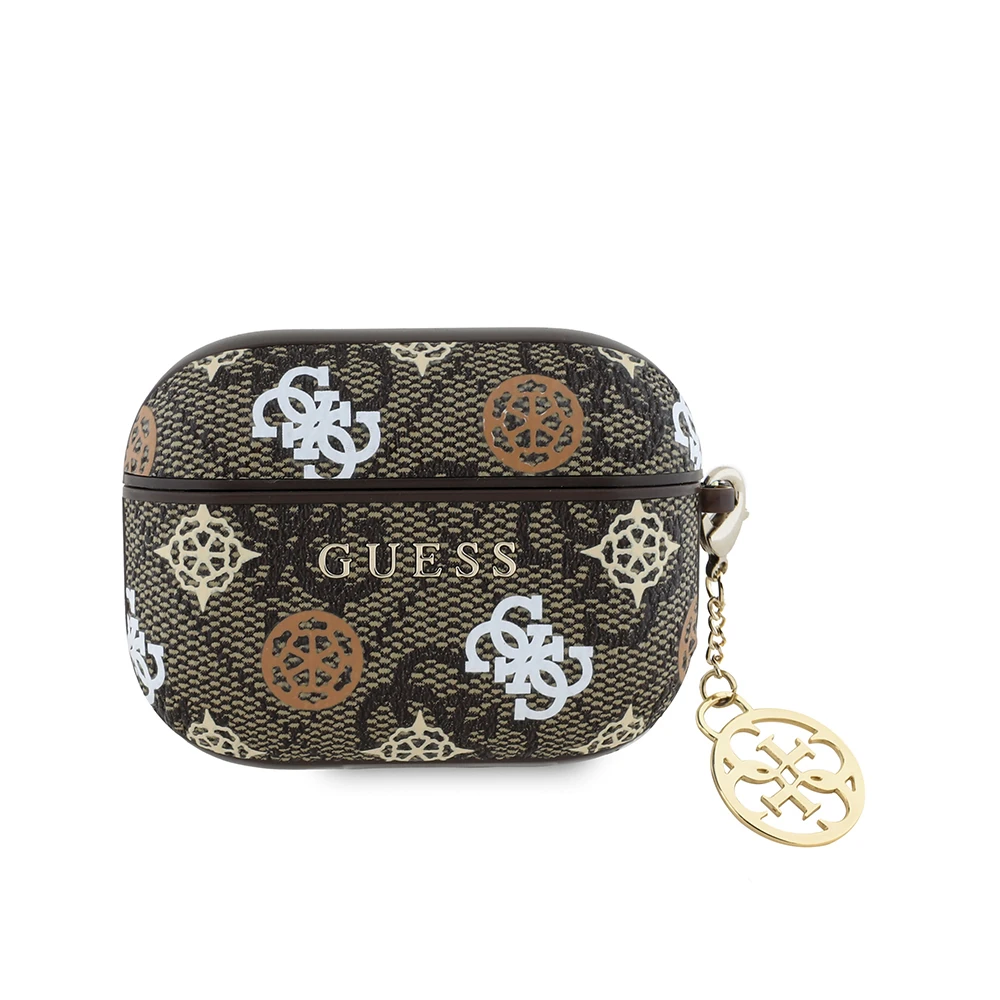 Apple Airpods Pro Kılıf Guess Orjinal Lisanslı 4G Desenli Yazı Logolu Peony Kapak