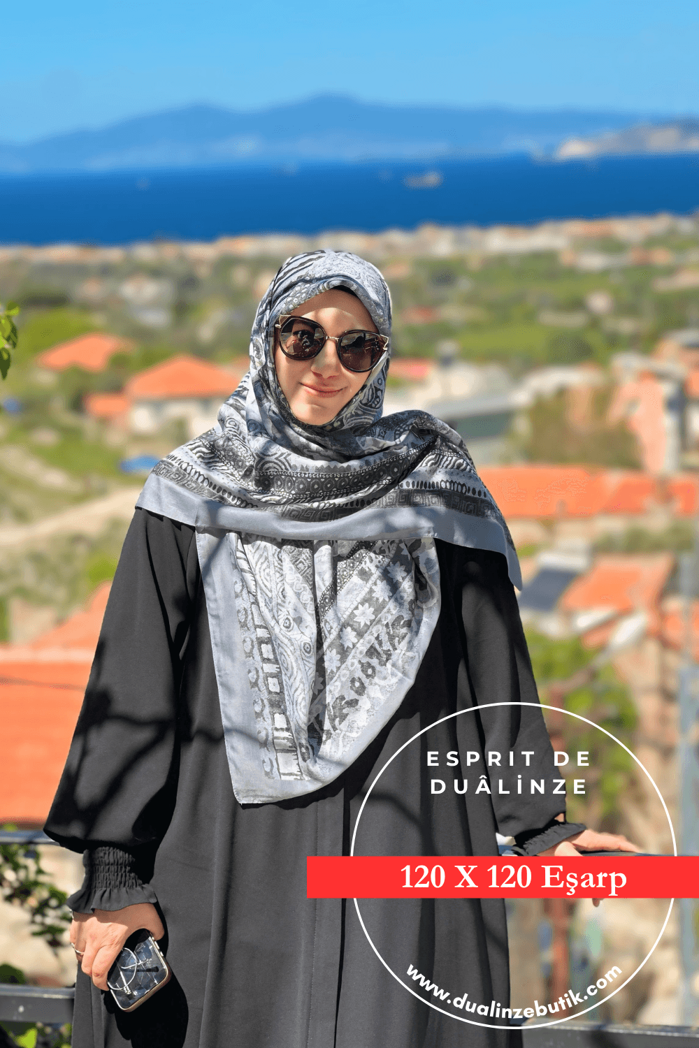 120X120 Büyük Boy Eşarp| Dualinze Butik