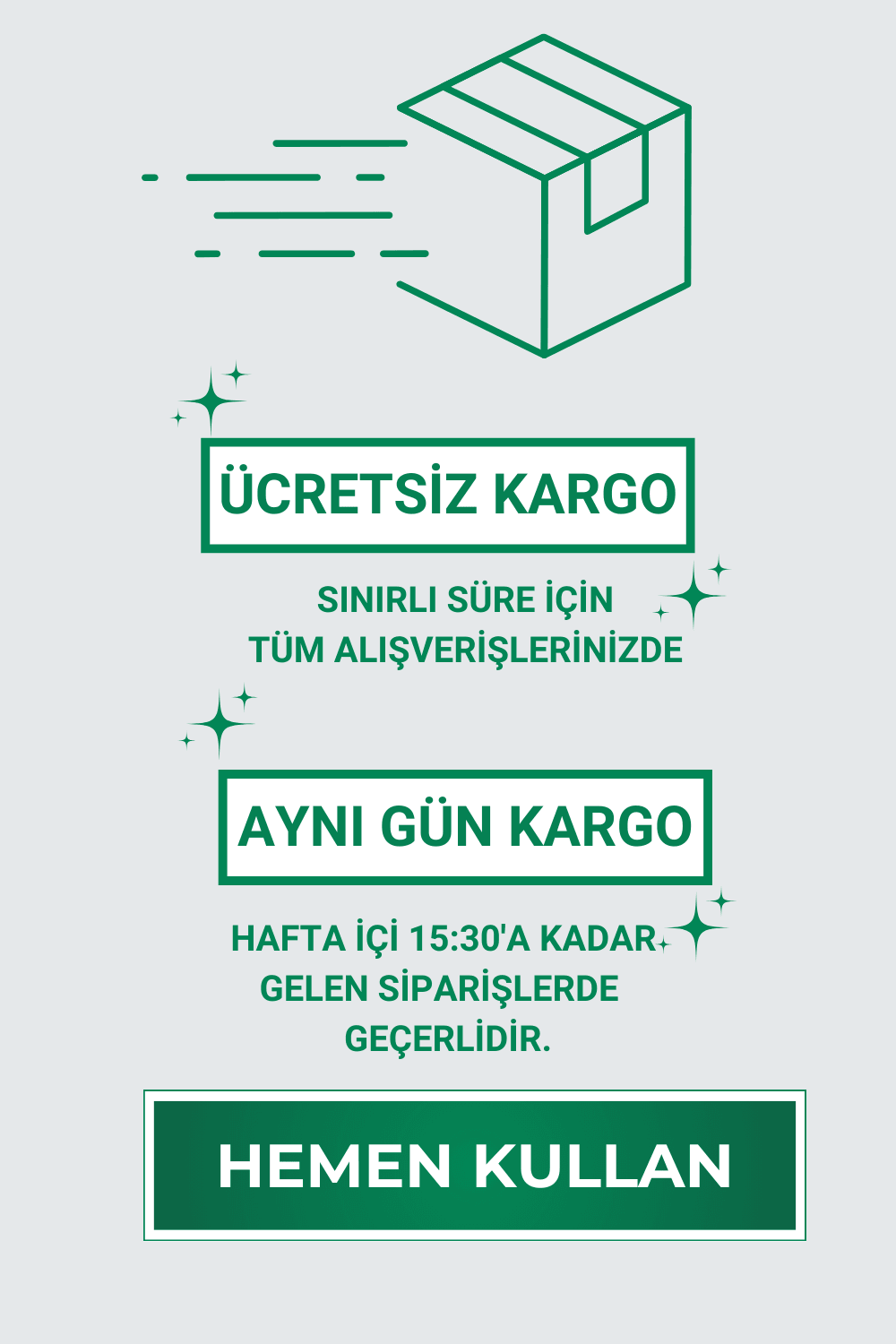 Ücretsiz Kargo ve Aynı Gün Kargo