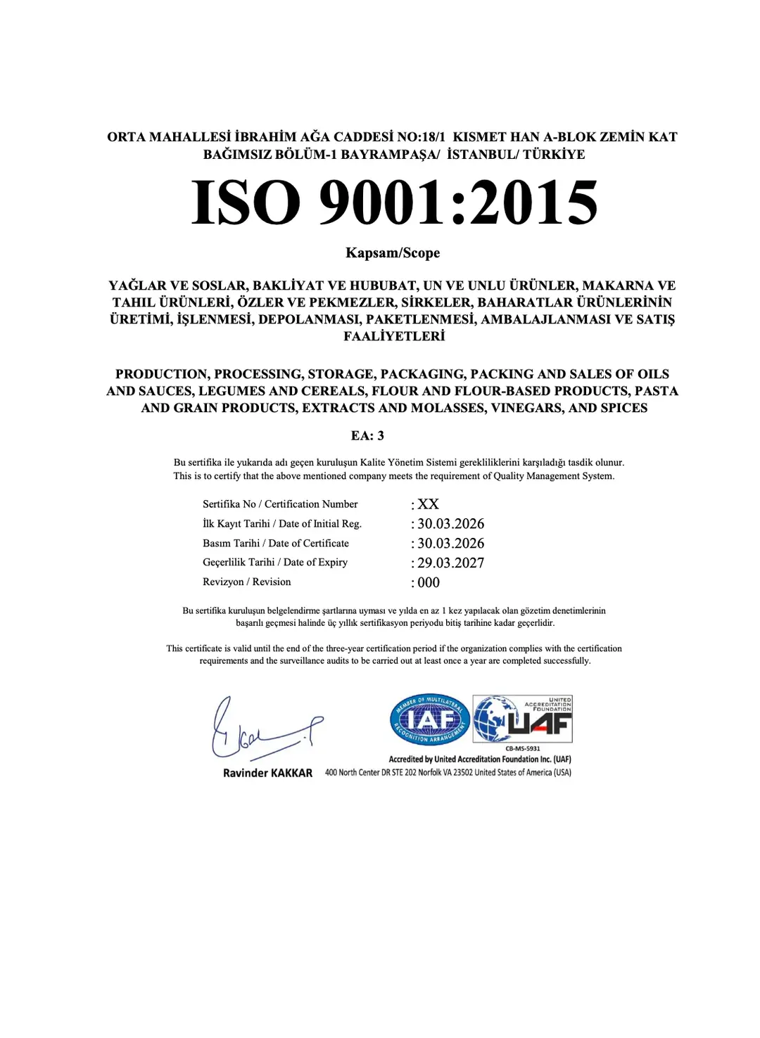 ISO 9001:2015
