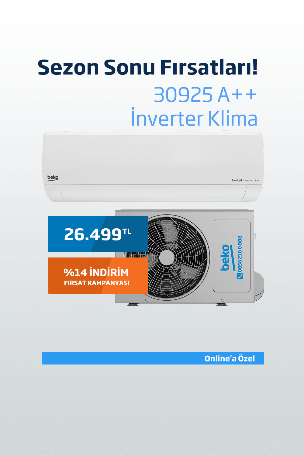Beko 30925 A++ İnverter Split Klima